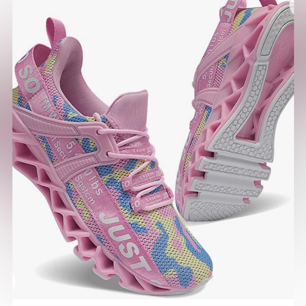 Women's Running Shoes Non Slip Athletic Tennis Walking Blade Type Sneakers.